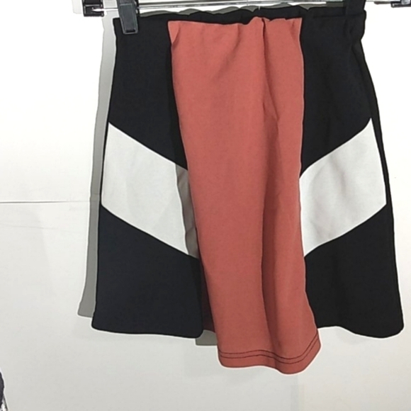 ZAFUL BLACK WHITE PINK CROP TANK TOP MINI SKIRT 2 PIECE SET SIZE 4 NWT - Picture 3 of 9